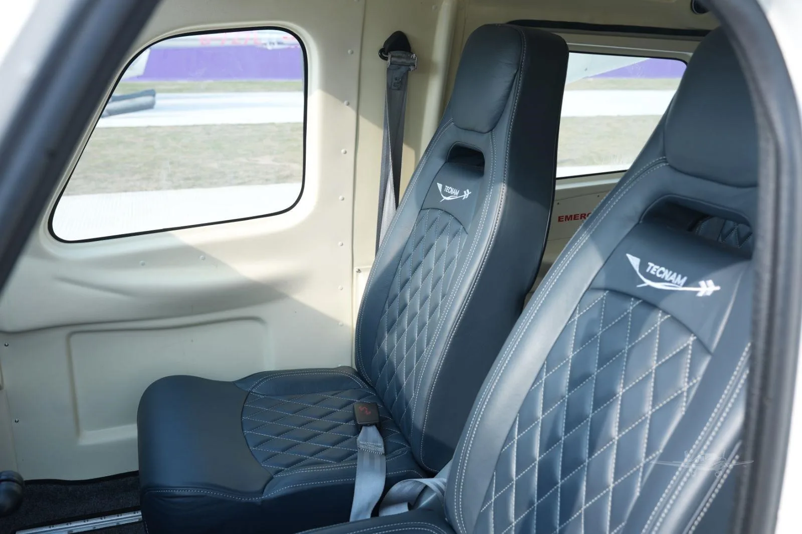 Cabin interior of a 2019 TECNAM P2006T.