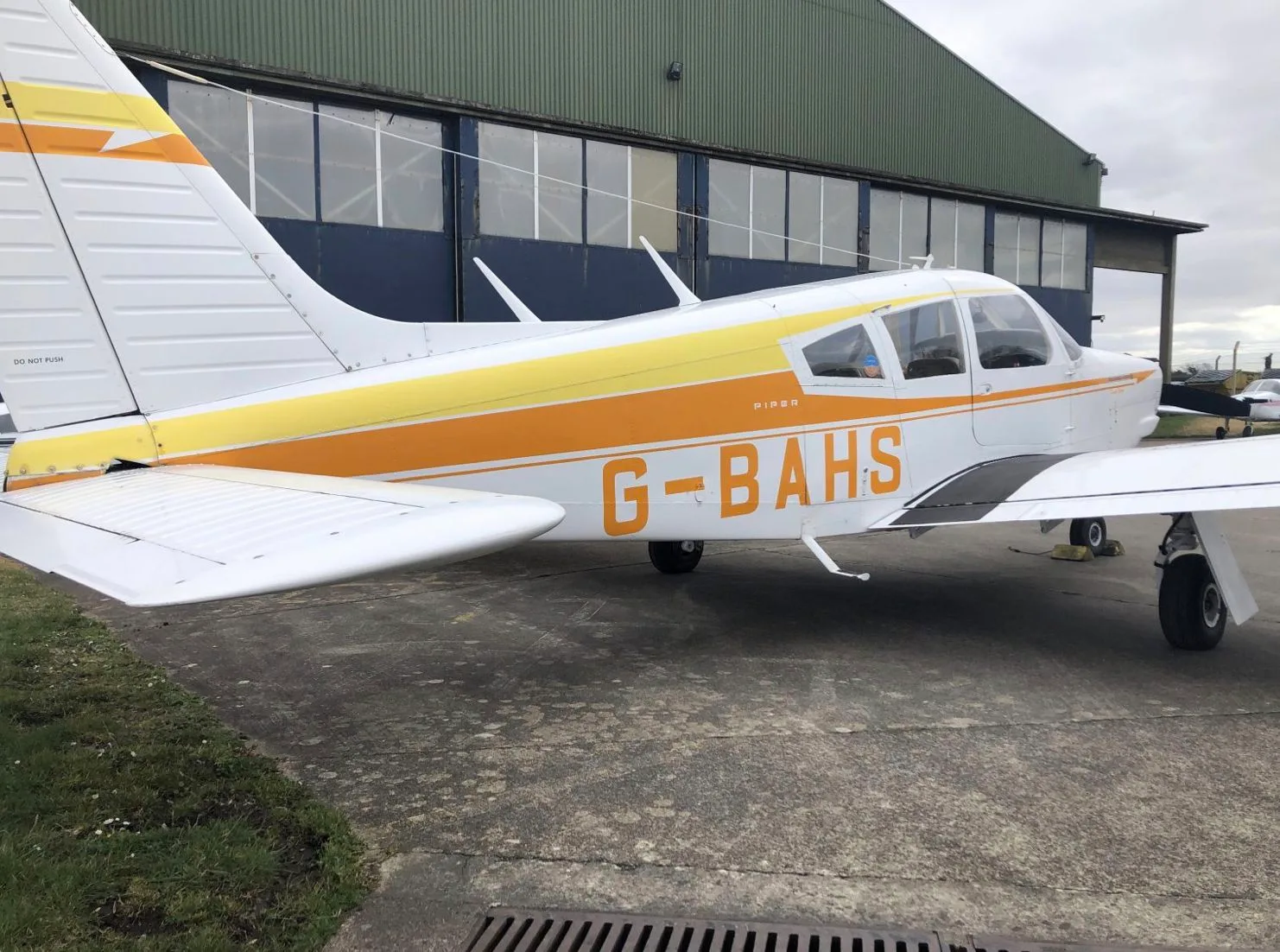Exterior view of a 1972 Piper PA-28R-200 Arrow II.