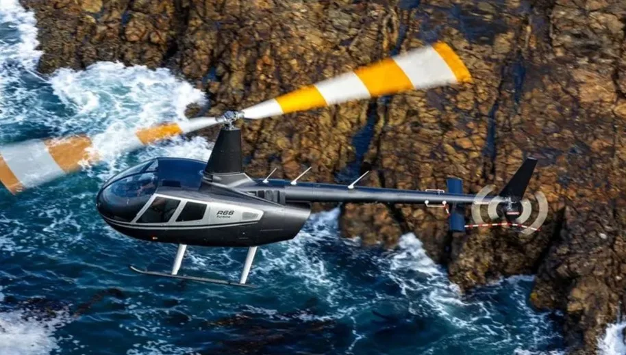 Marketing image of a 2025 Robinson R66 NxG Palo Verde.