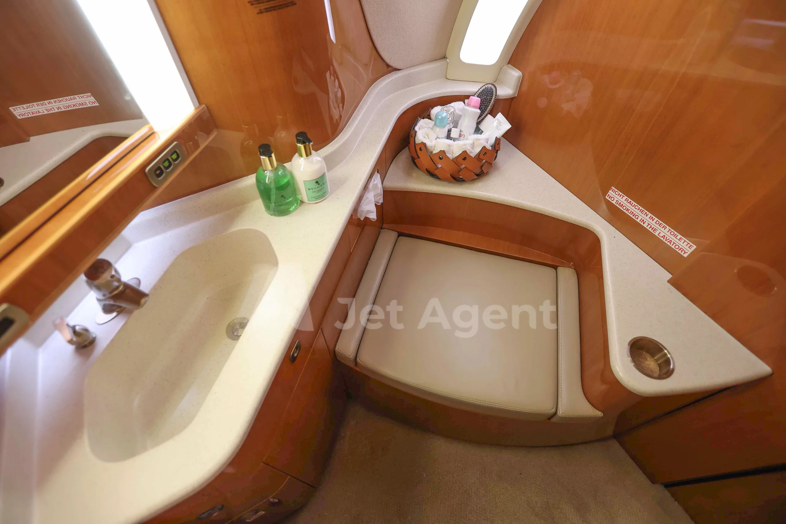 Cabin interior of a 2011 Embraer legacy 650.