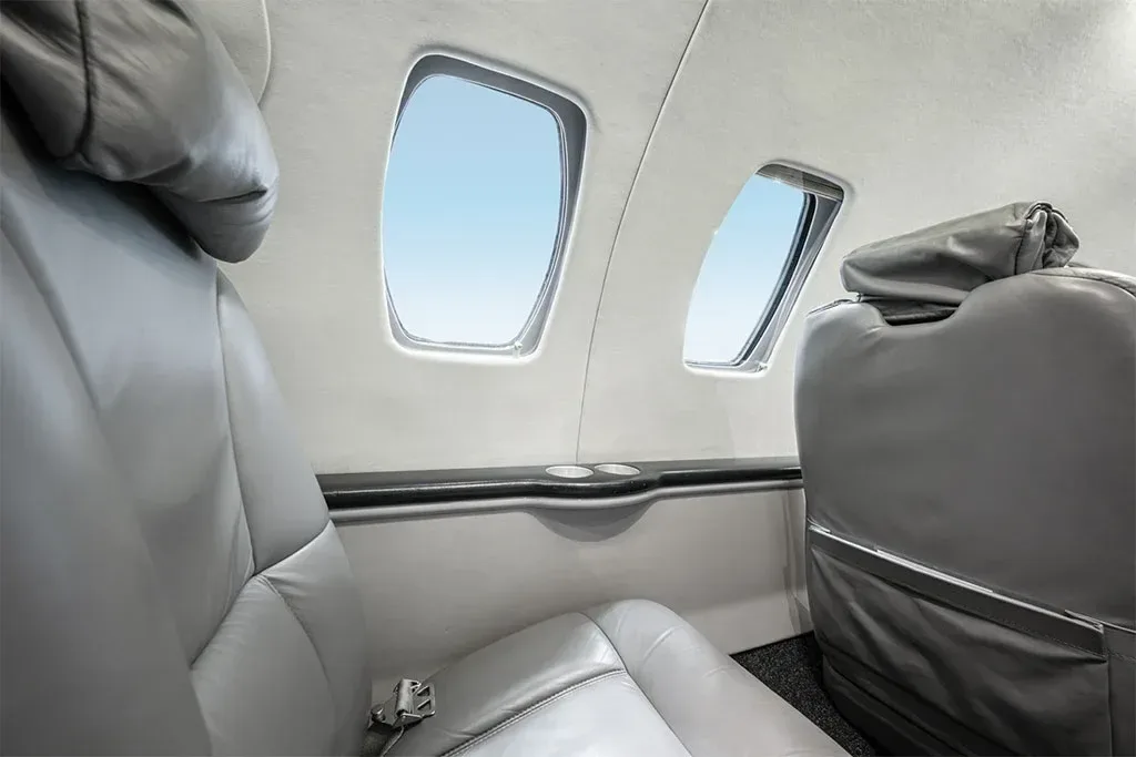 Cabin interior of a 2003 Cessna Citation.