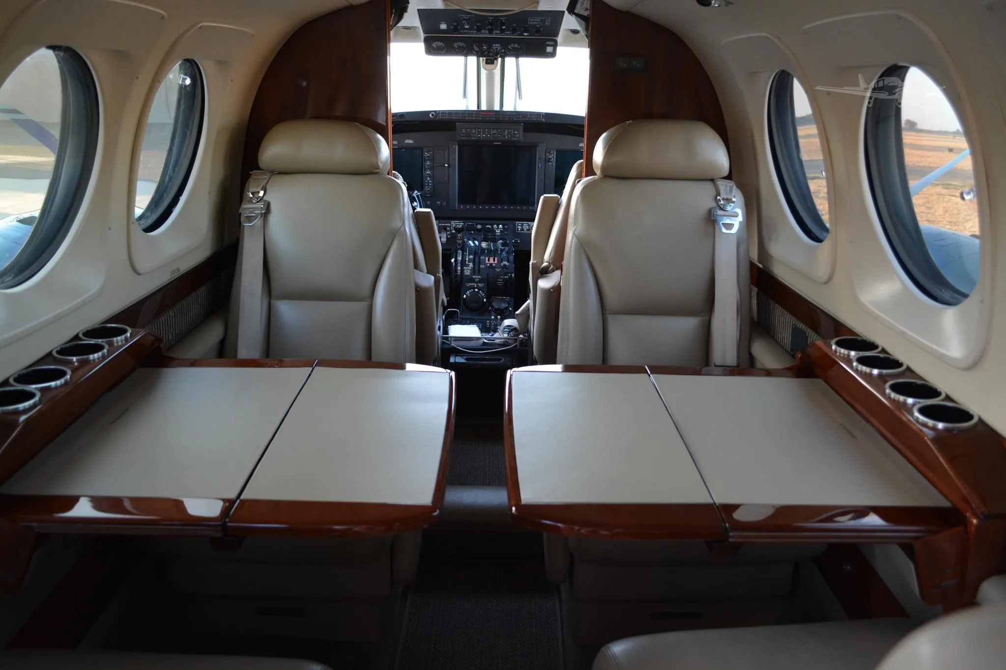 Cabin interior of a 2005 BEECHCRAFT KING AIR C90B.