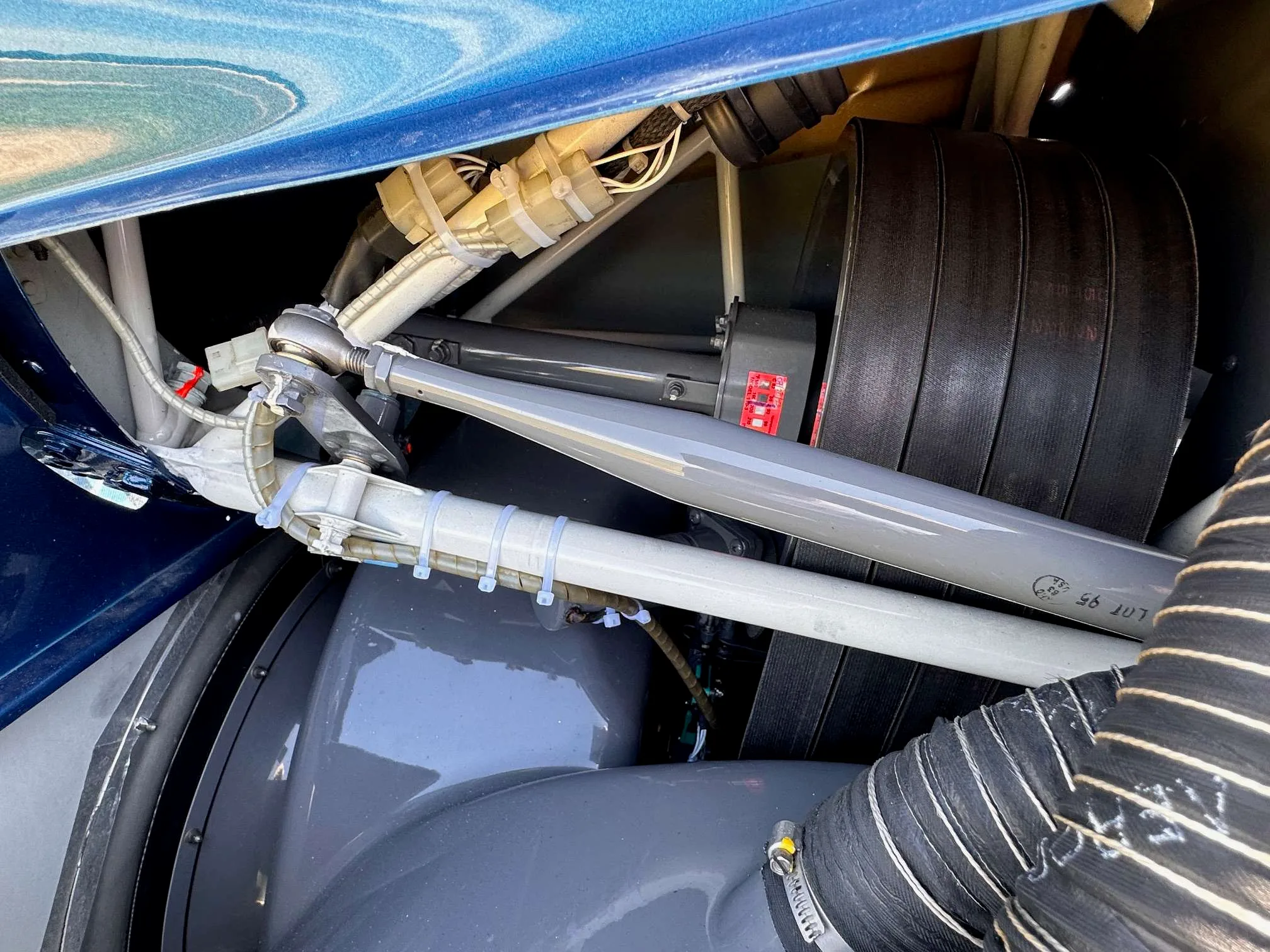 Engine detail of a 2015 Robinson R44 Raven II.