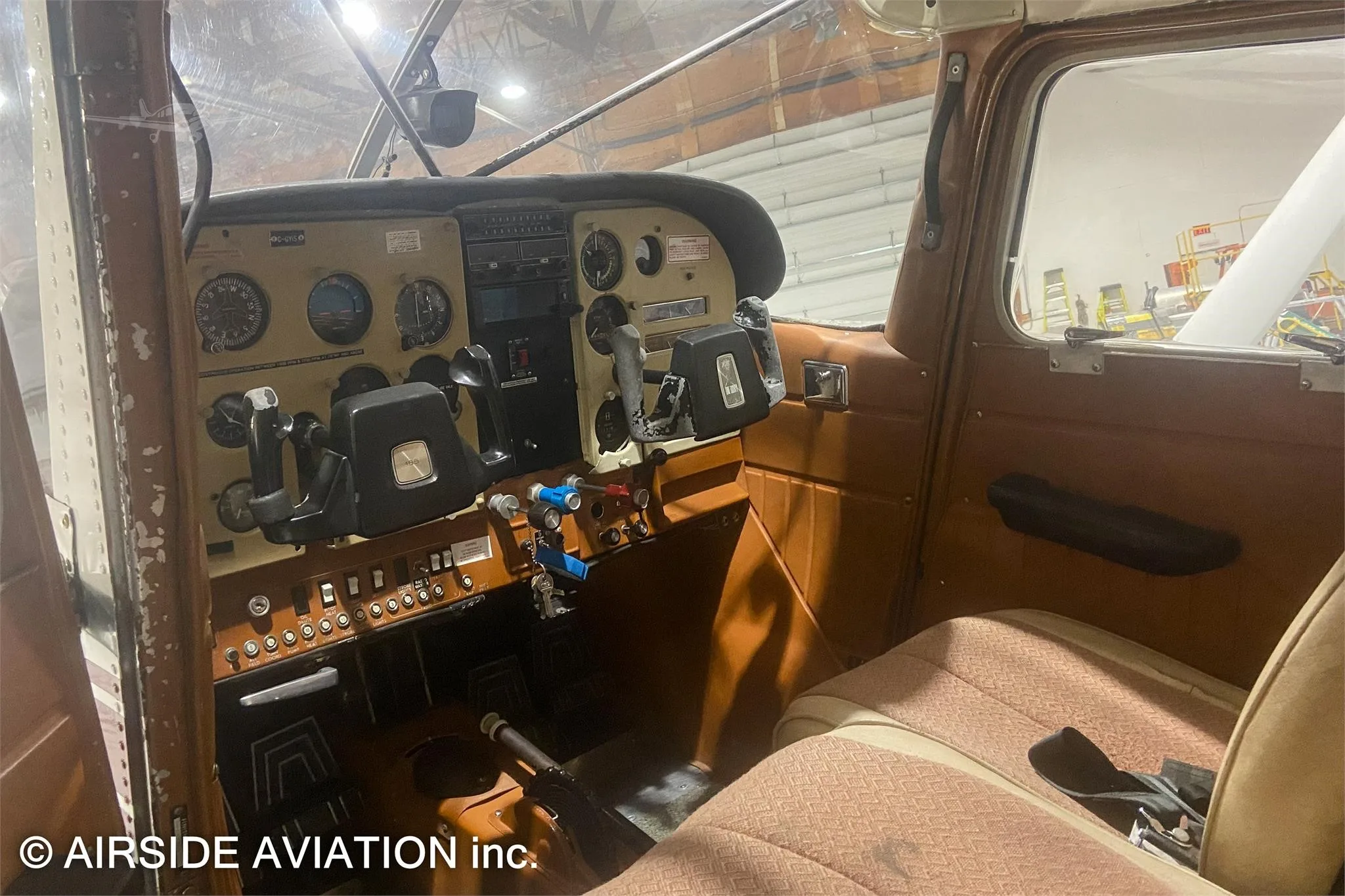 Cabin interior of a 1976 CESSNA A185F FLOATPLANE.
