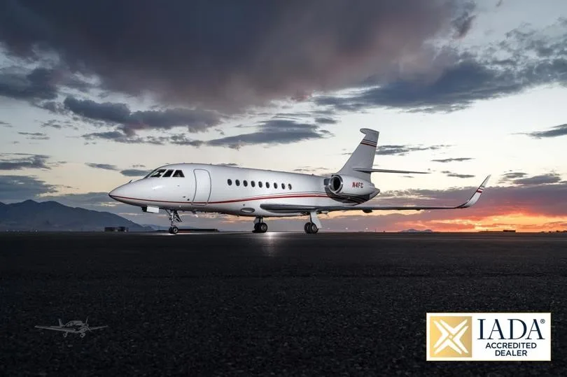 Cabin interior of a 2009 DASSAULT FALCON 2000LX.