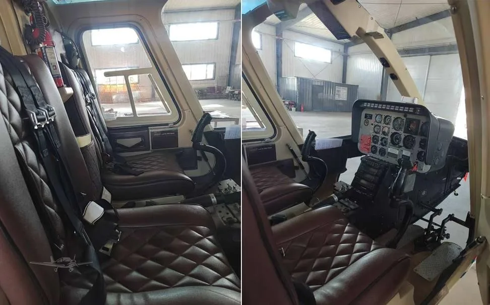 Cabin interior of a 2009 BELL 206L-4.