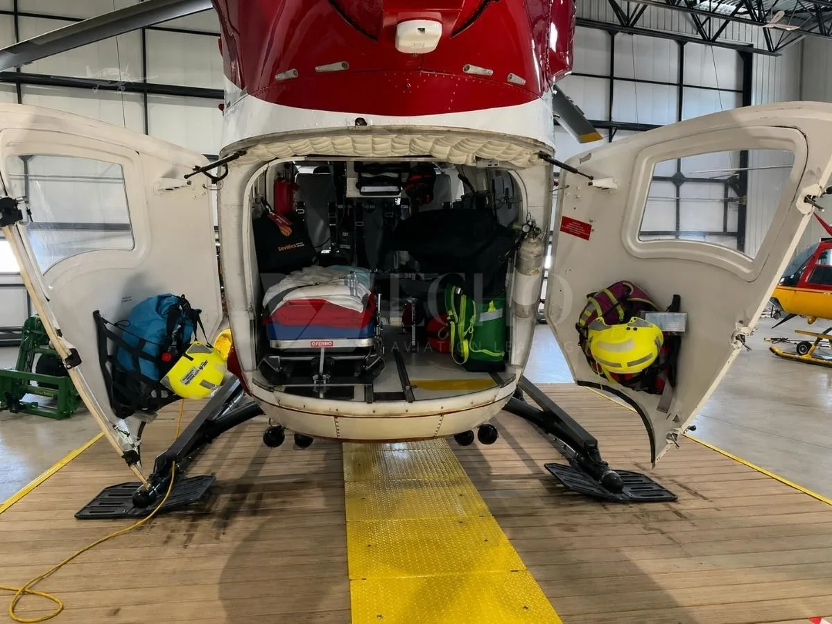 Exterior view of a EUROCOPTER BK117 B-2.