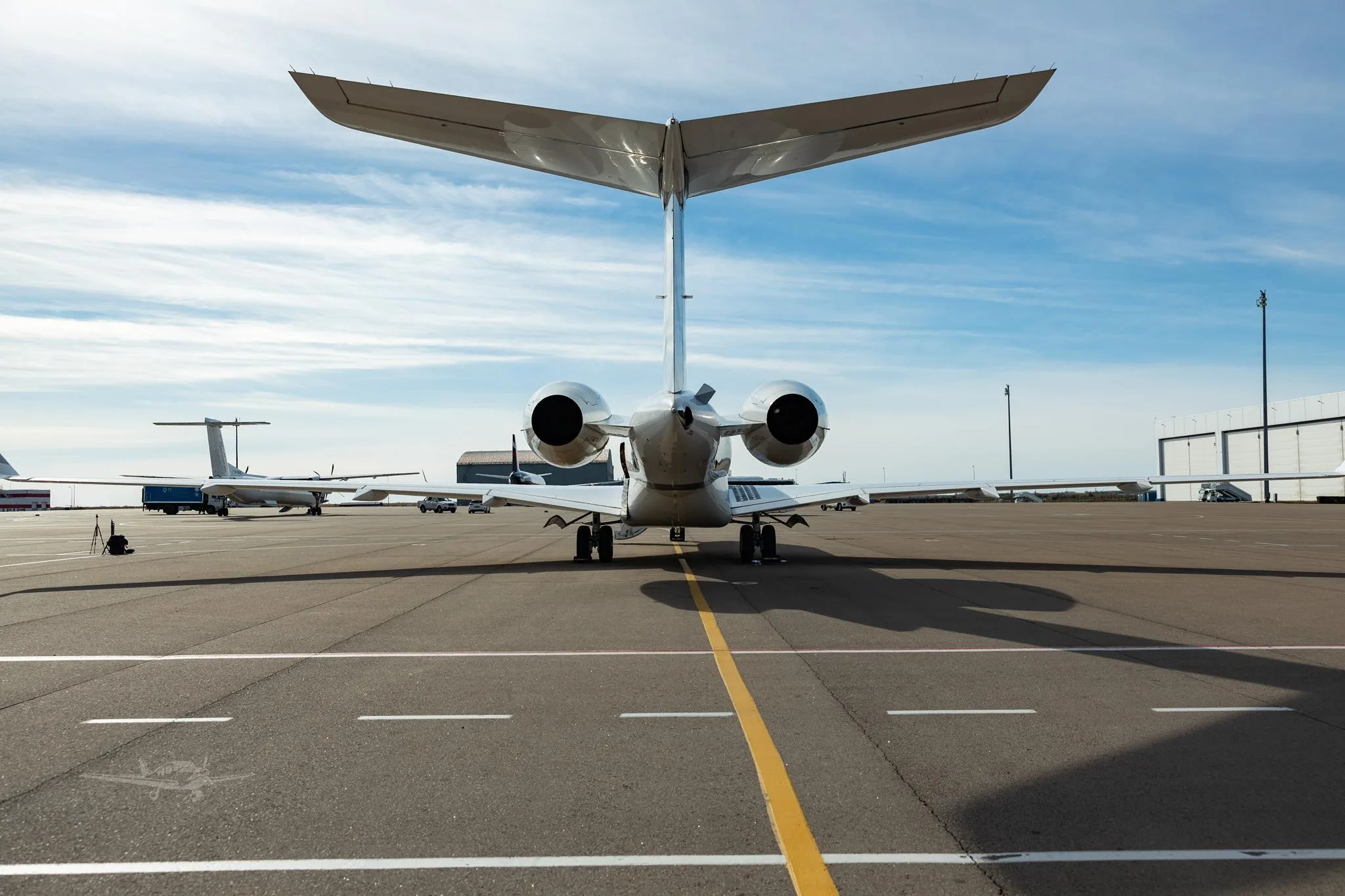 Exterior view of a 2013 BOMBARDIER GLOBAL 6000, YL-WAY.