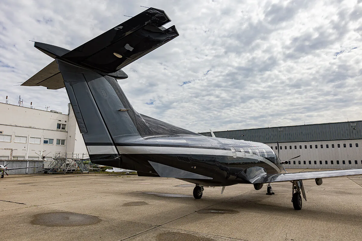 Exterior view of a 2023 Pilatus, PC-12NGX.