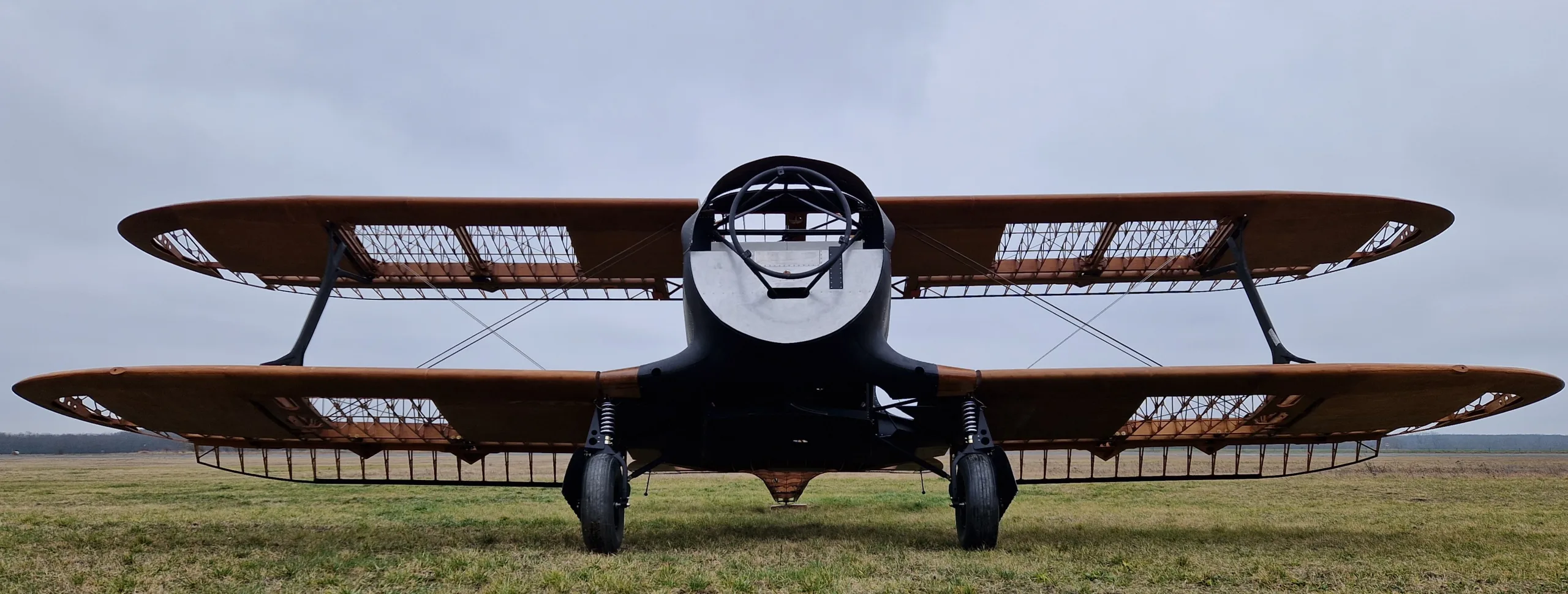 Exterior view of a Beech STAGGERWING, D-17R.