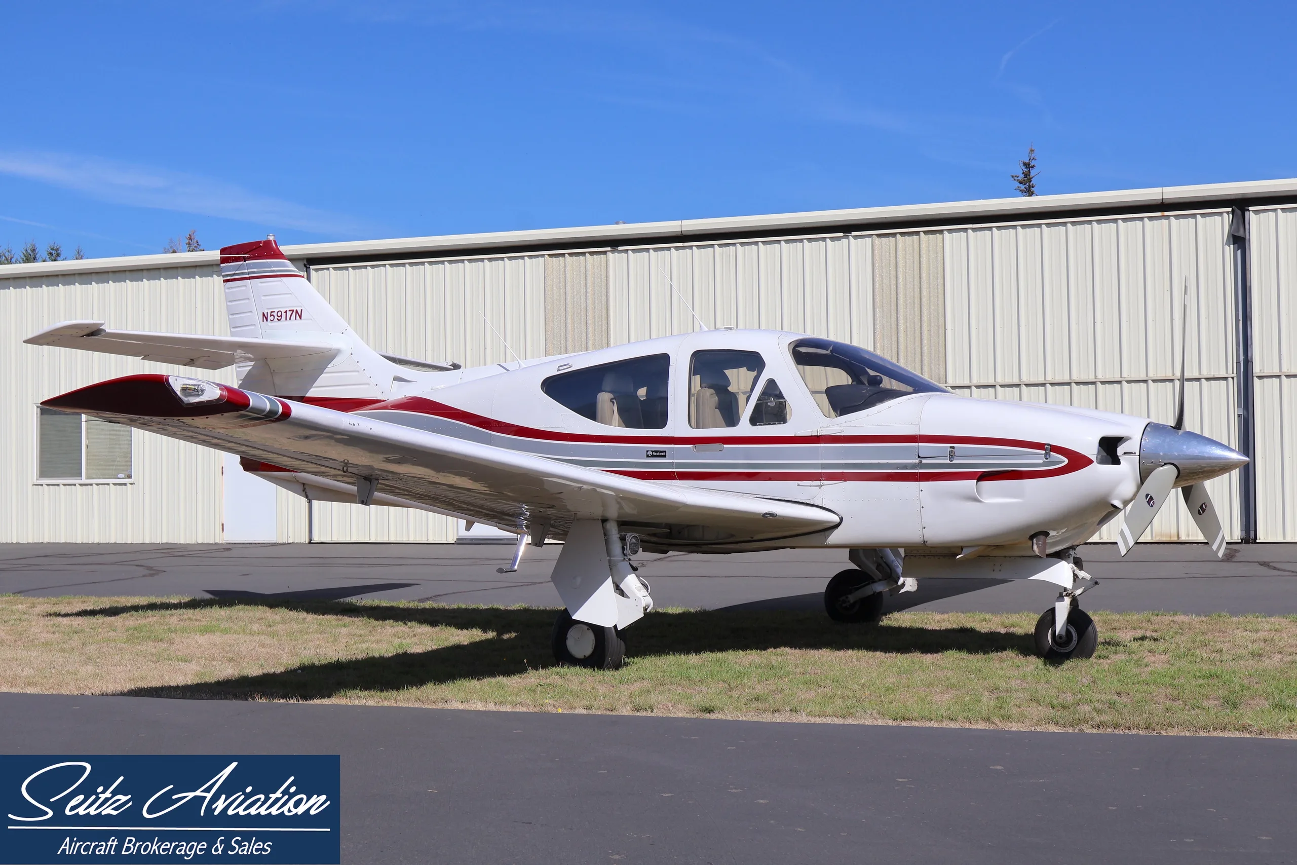 Exterior view of a 1979 Rockwell Commander 114A.