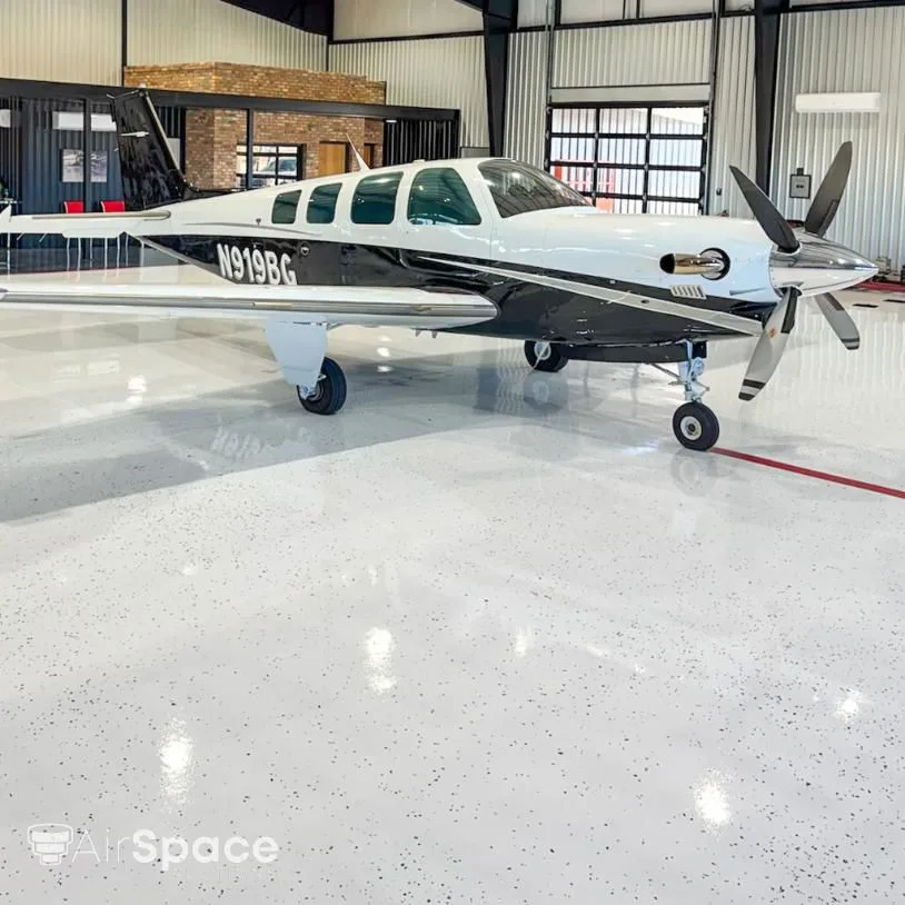 Exterior view of a 1984 Beechcraft B36TC Bonanza.