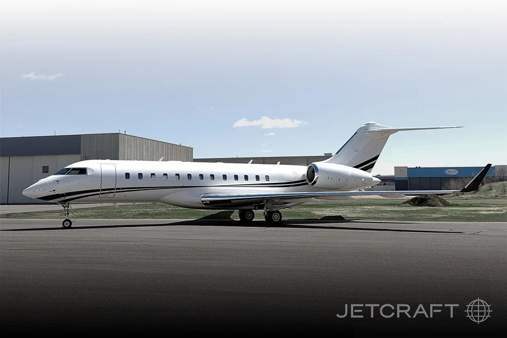 Marketing image of a 2013 Bombardier Global 6000.