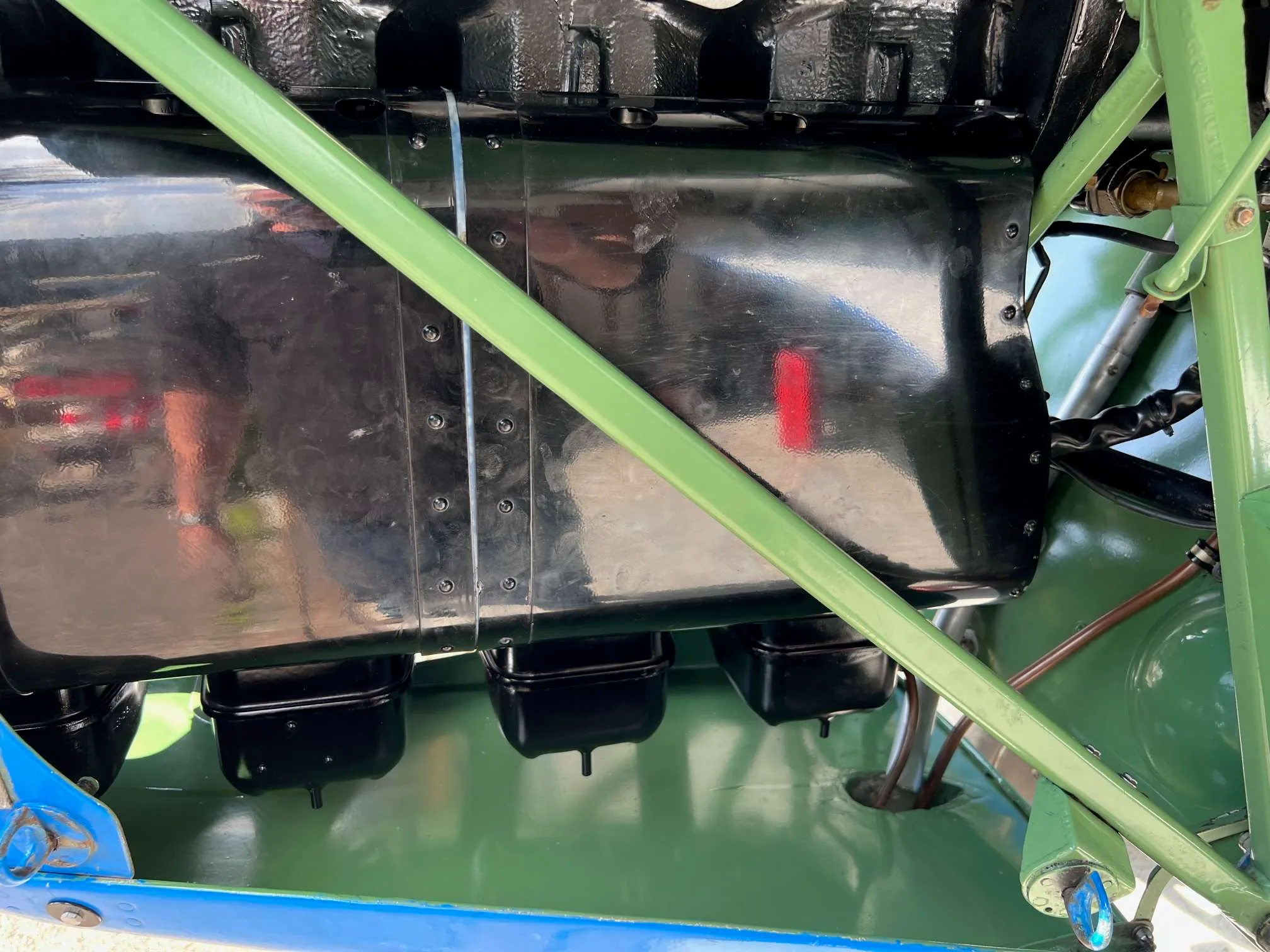 Engine detail of a 1935 de Havilland DH82A Tiger Moth.