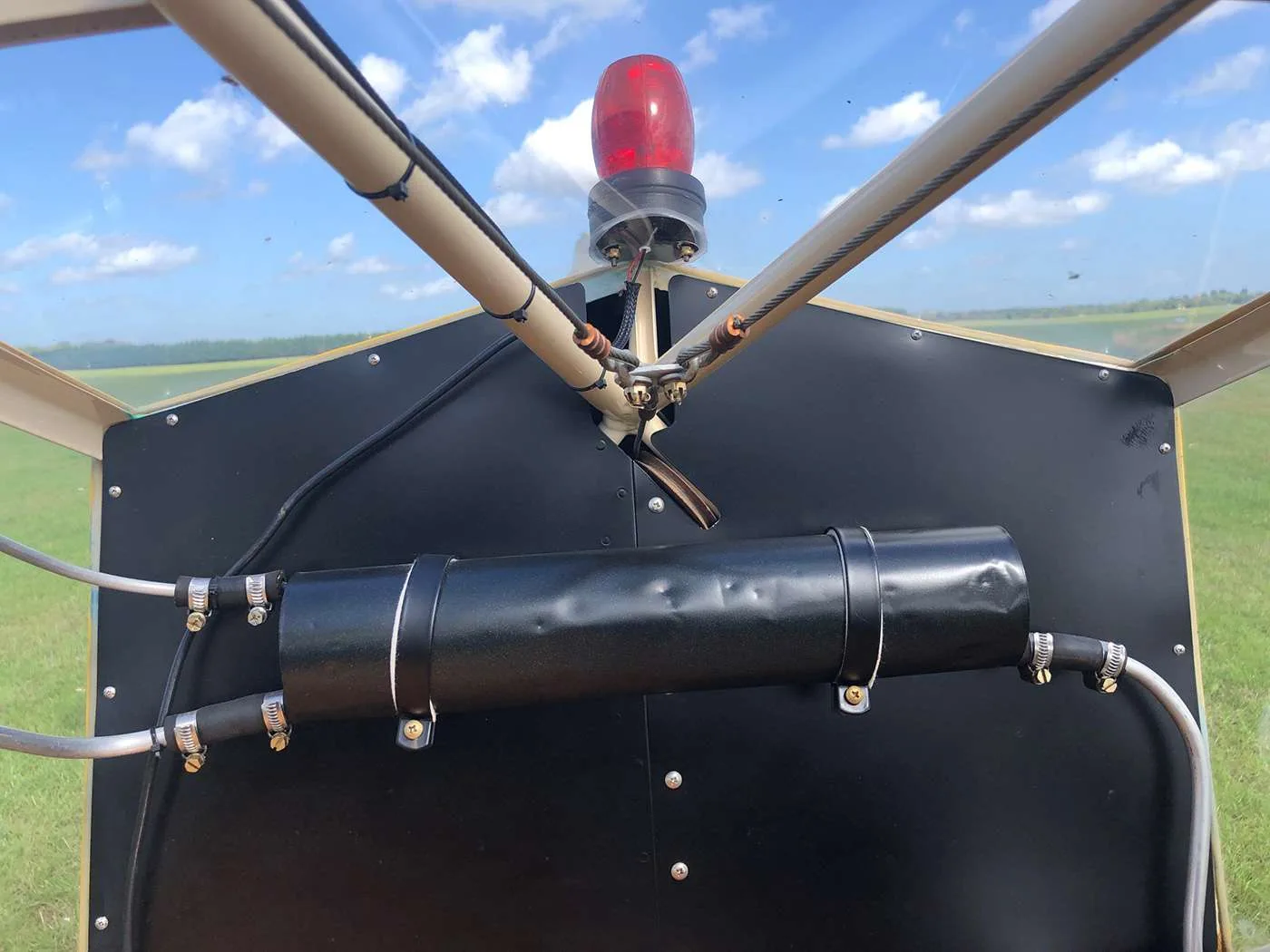 Engine detail of a 1951 Piper PA18 Supercub 150 / L21B.