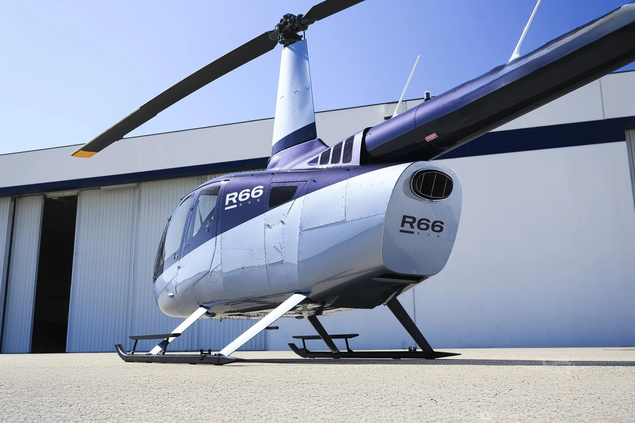Exterior view of a 2026 ROBINSON R66 NXG.