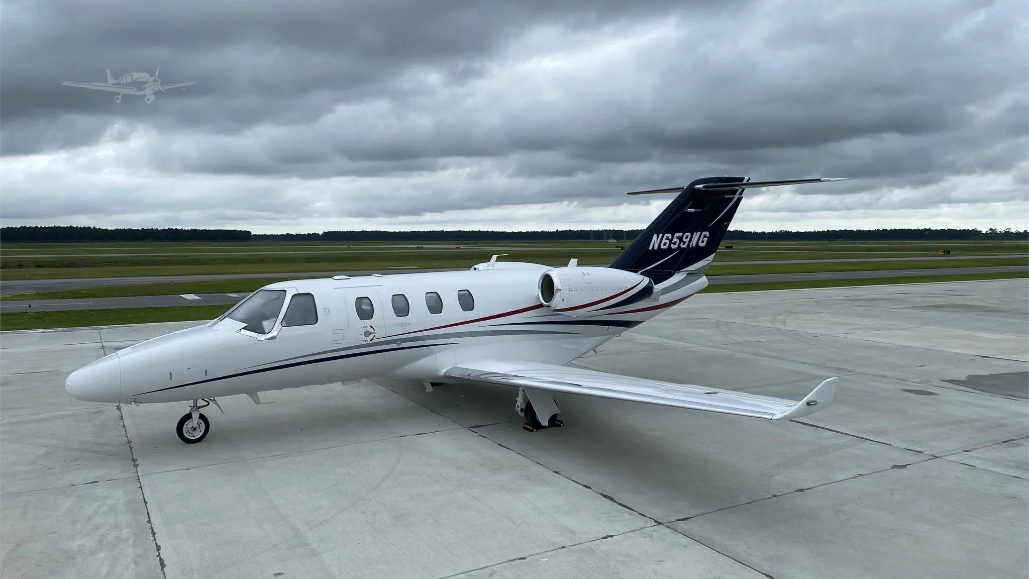 Exterior view of a 2018 CESSNA CITATION M2, N659WG.