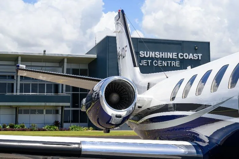 Exterior view of a 1990 Cessna Citation II, VH-VDF.