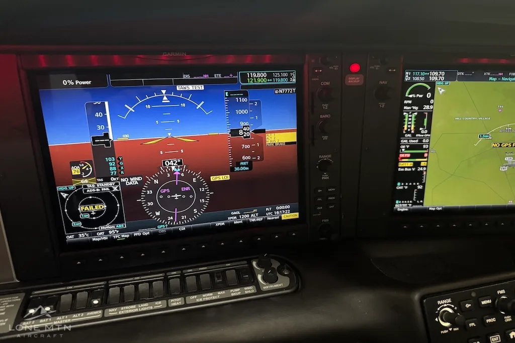 Avionics suite of a 2022 Cirrus SR22T G6 GTS.
