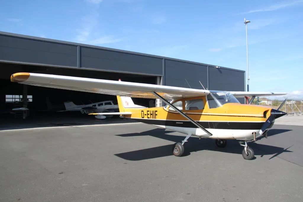Exterior view of a 1966 Cessna 172.