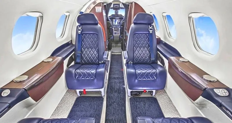 Cabin interior of a 2012 EMBRAER PHENOM 300.
