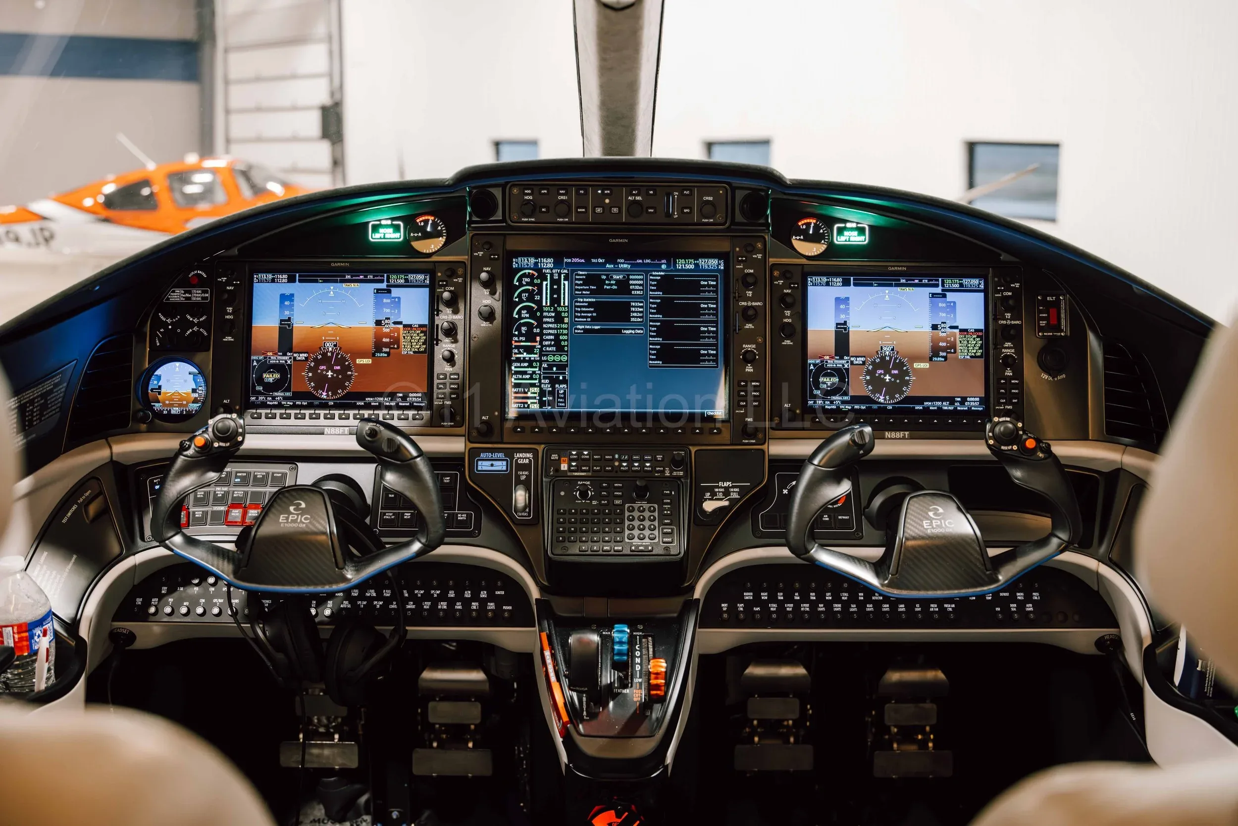 Cockpit and instrument panel of a 2023 Hartzell PT6A-67A.