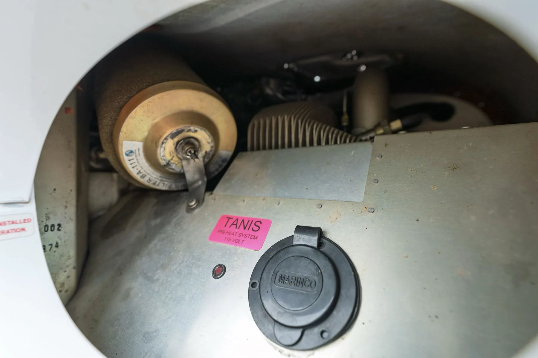 Engine detail of a 2006 Cirrus SR22-G2 GTS.