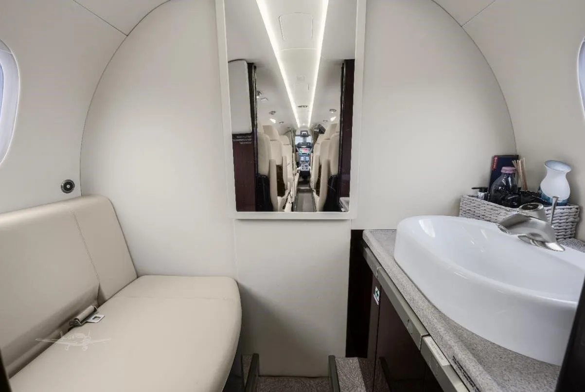 Cabin interior of a 2016 EMBRAER PHENOM 300.
