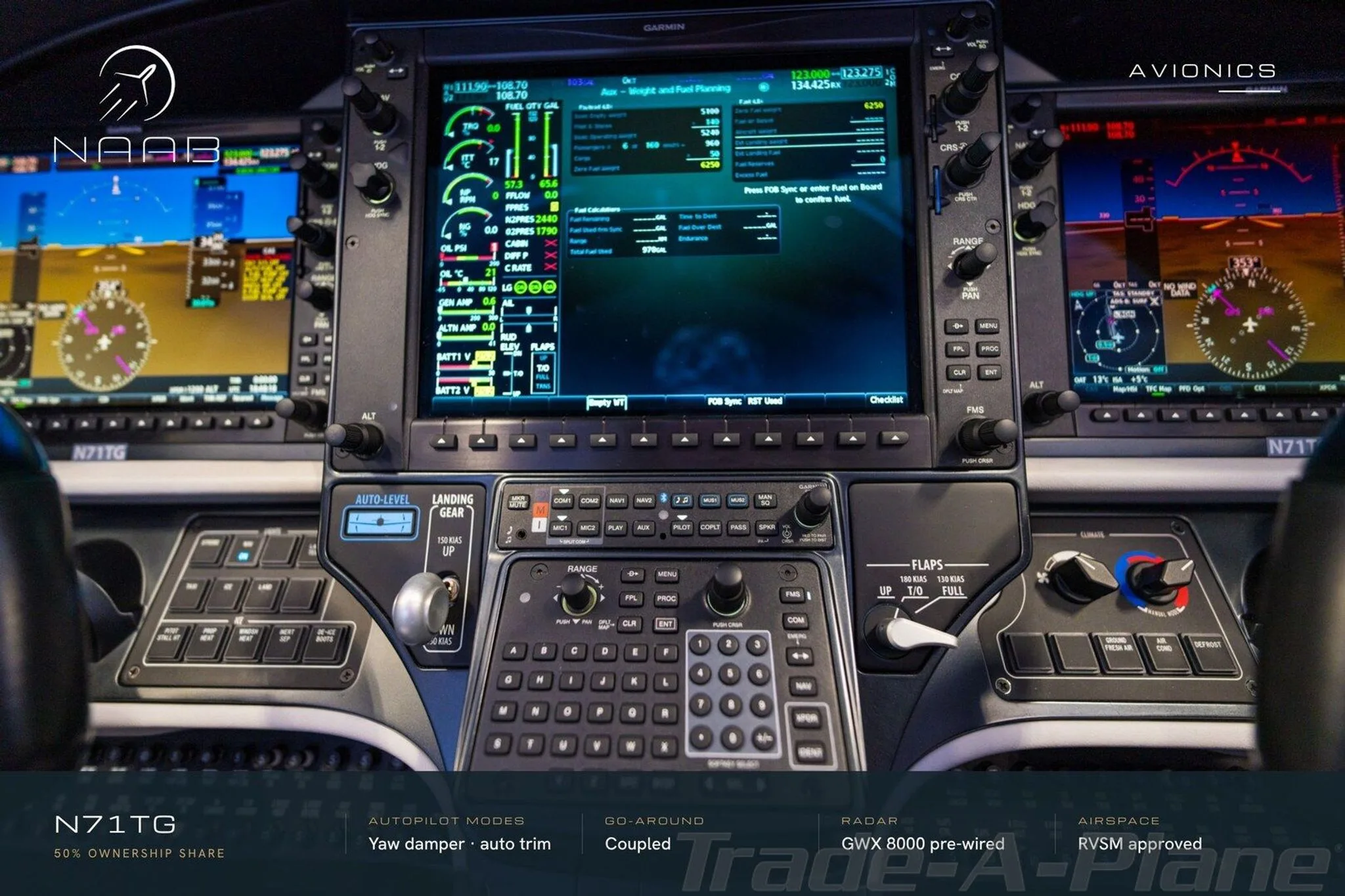 Cockpit and instrument panel of a 2022 EPIC E1000.