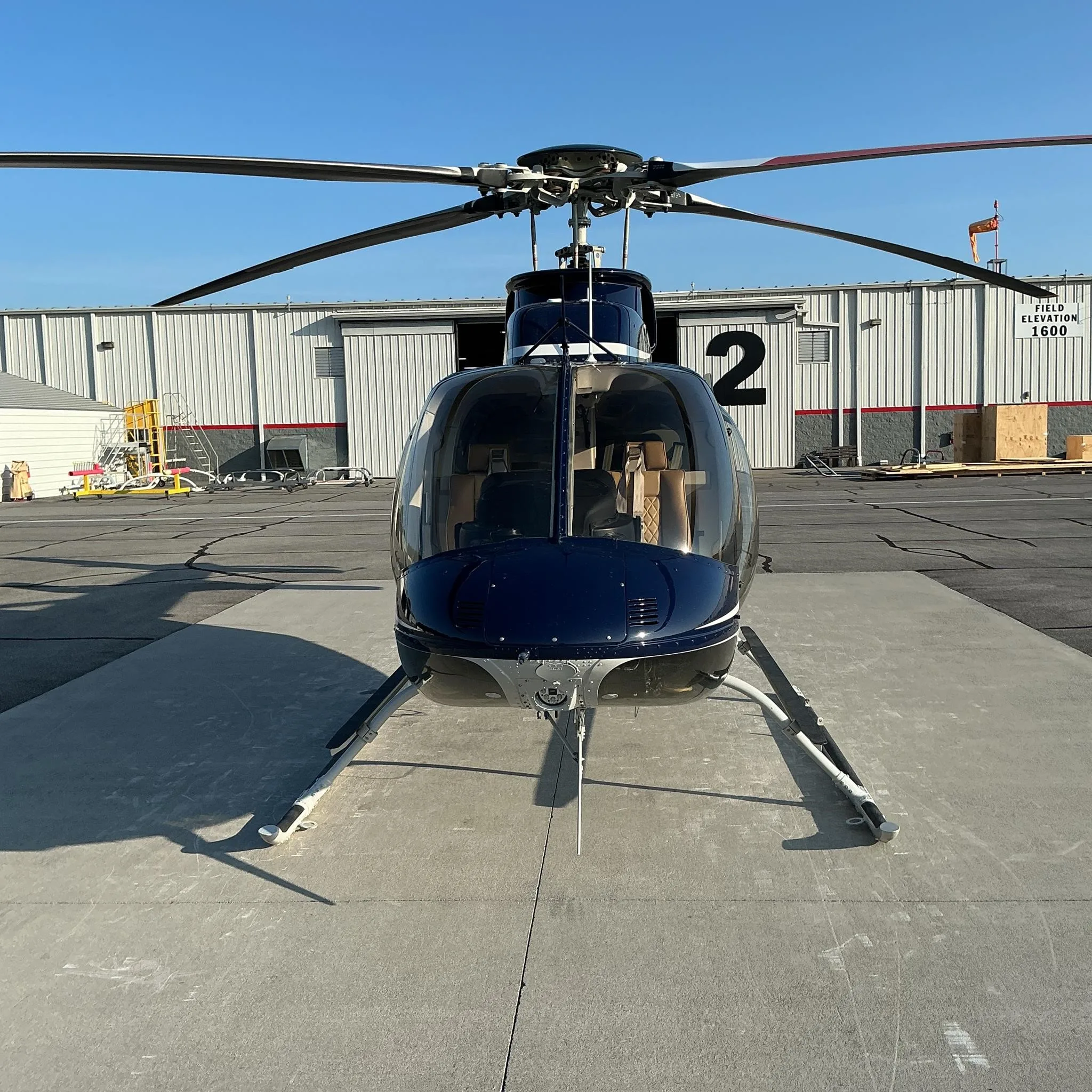 Exterior view of a 2004 BELL 407, N504BP.