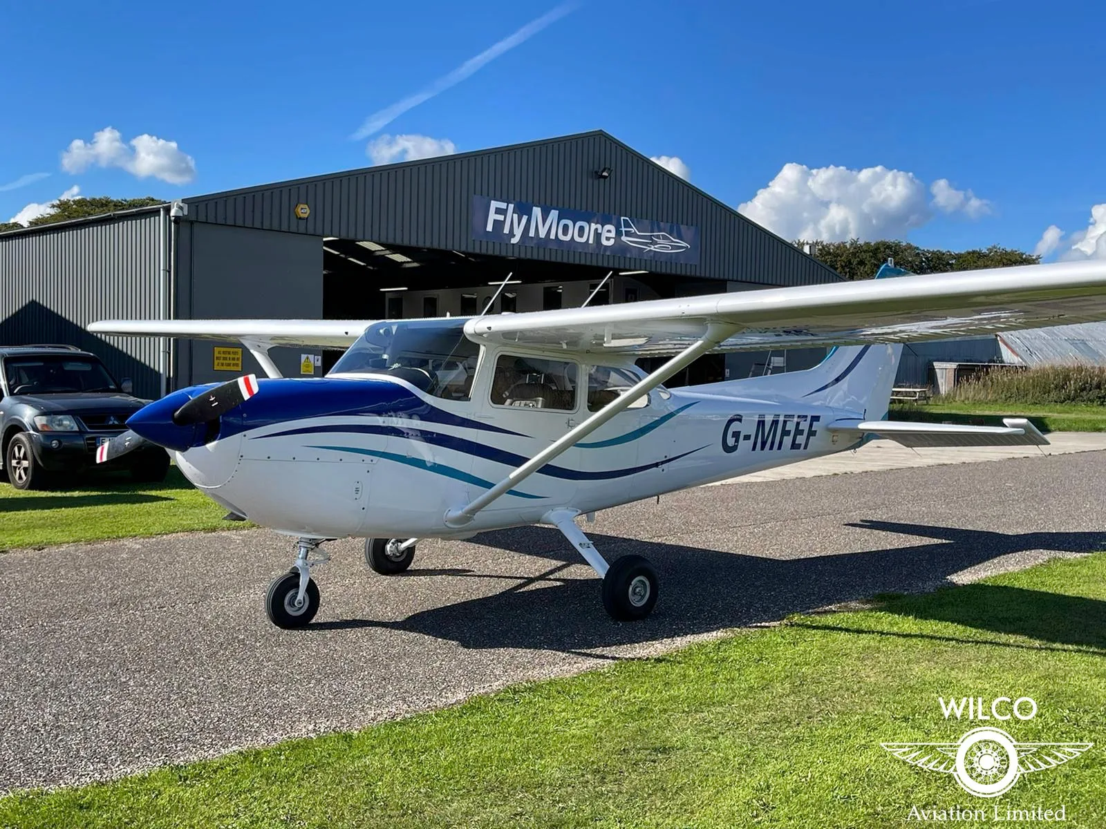 Exterior view of a 1973 Cessna FR172J Reims Rocket.