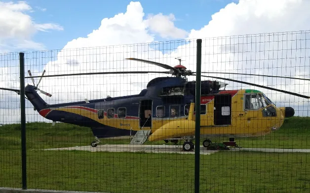 Exterior view of a 1980 Sikorsky, S-61N.