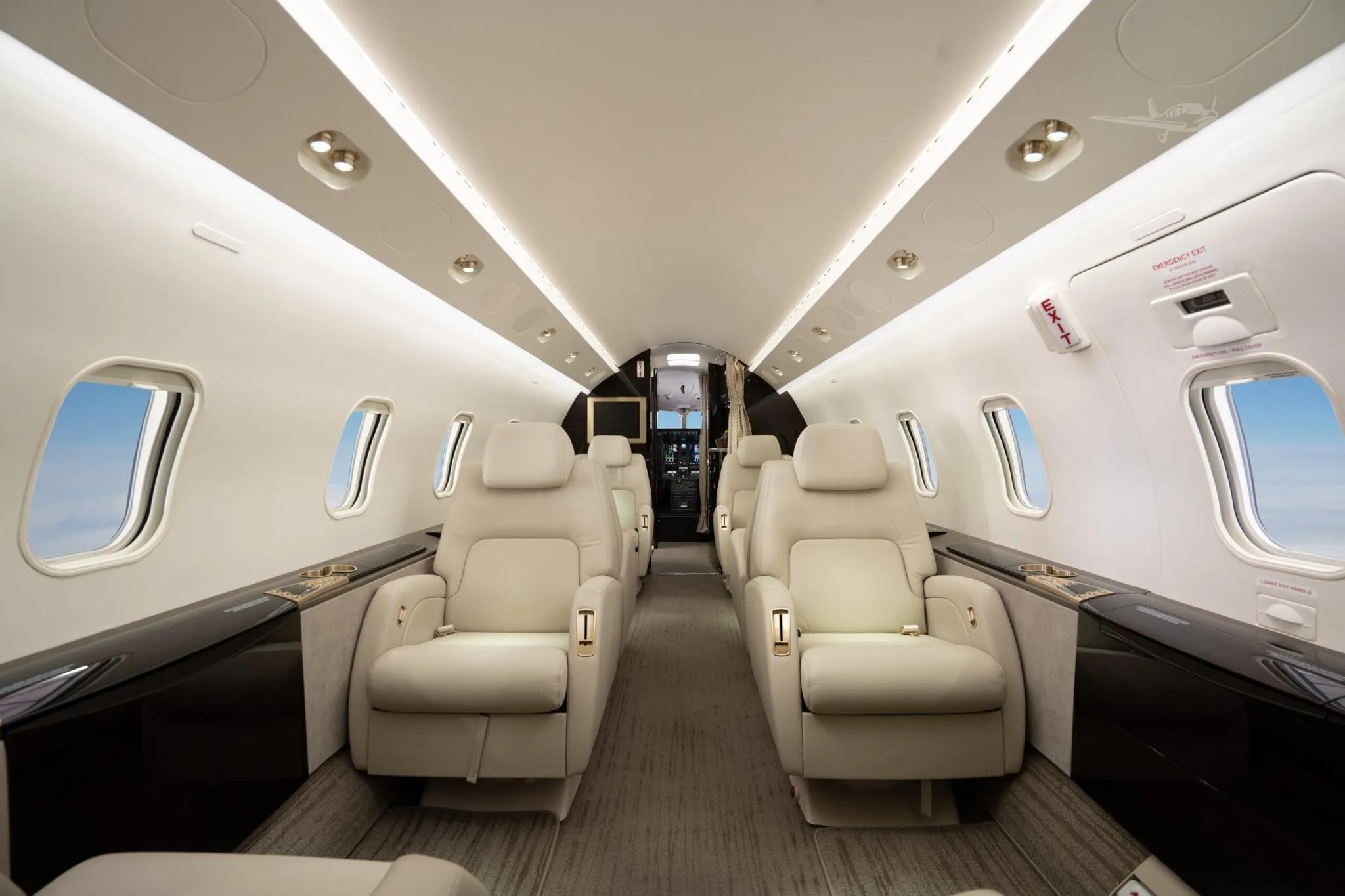 Cabin interior of a 2005 BOMBARDIER CHALLENGER 300.