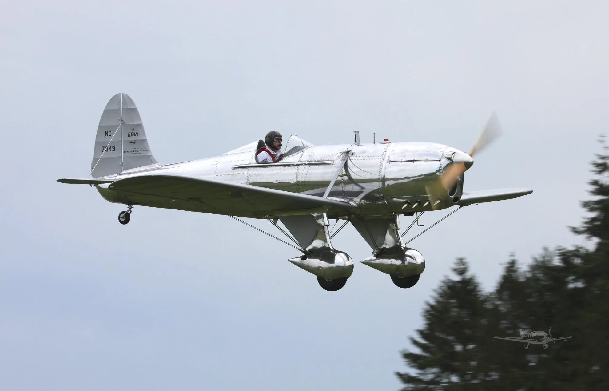 Exterior view of a 1940 RYAN STM-S2, N17343.