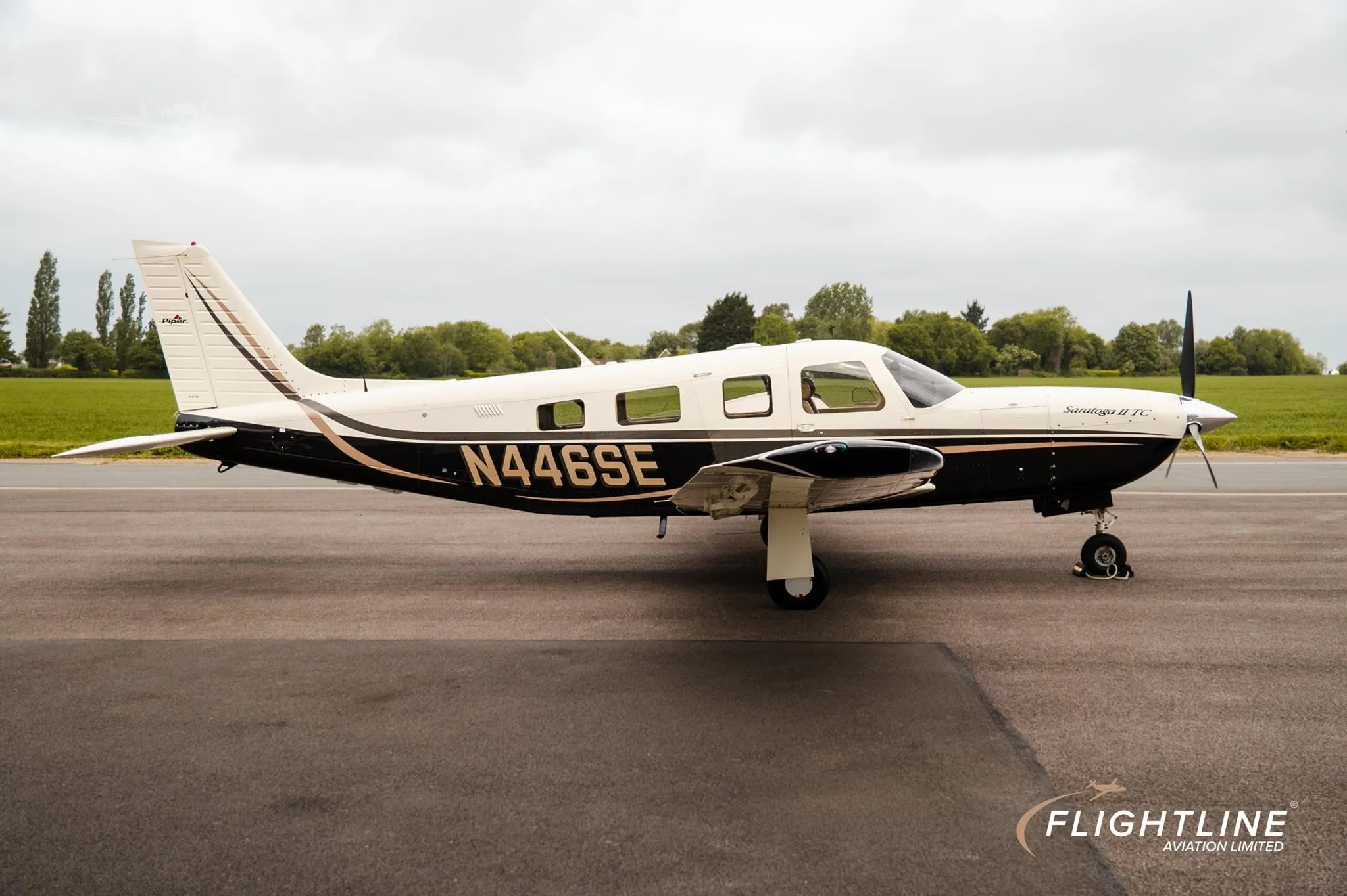 Exterior view of a 2007 PIPER SARATOGA II TC, N446SE.