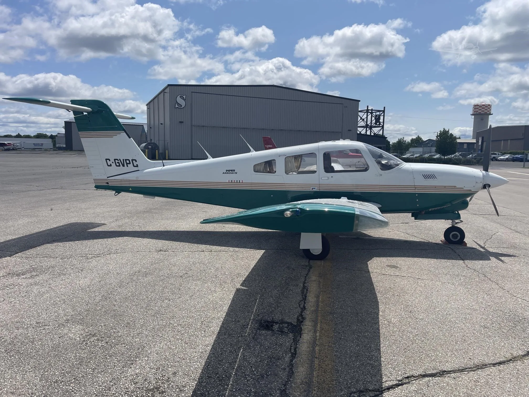 Exterior view of a 1979 PIPER TURBO ARROW, C-GVPC.