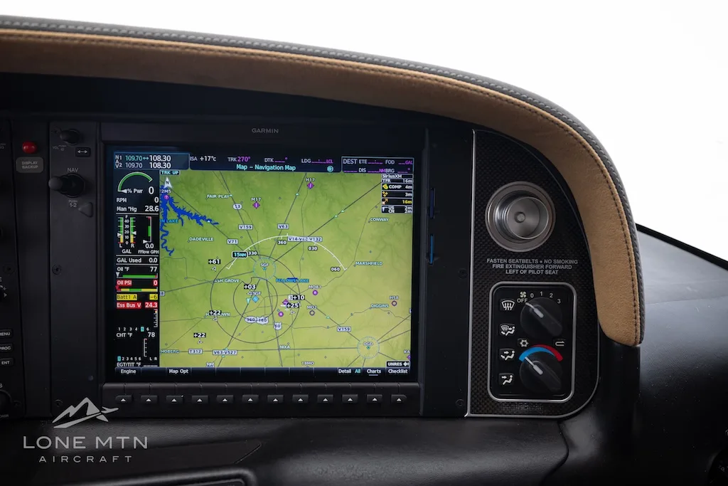 Avionics suite of a 2021 Cirrus SR22T G6 GTS.
