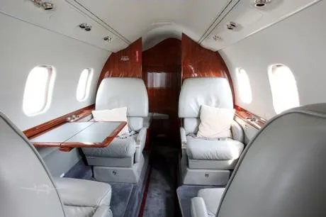 Cabin interior of a 2002 LEARJET 60.