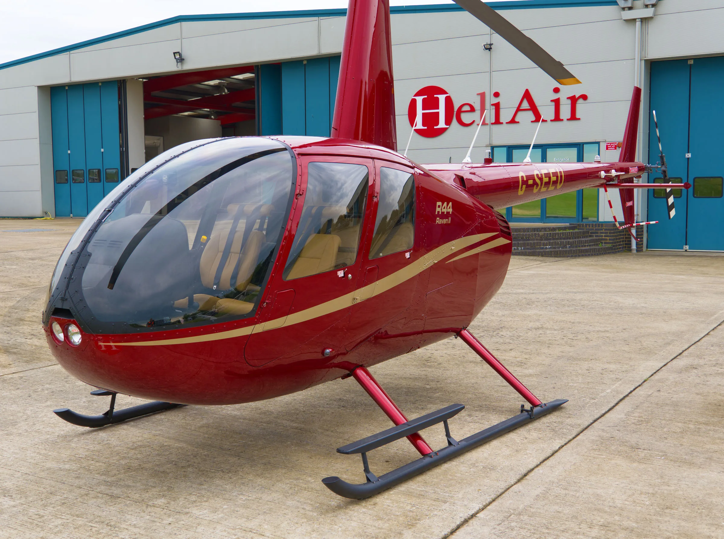 Cabin interior of a 2025 Robinson R44 Raven II.