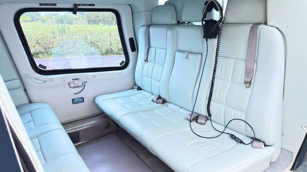 Cabin interior of a 2009 AGUSTA A109E POWER.
