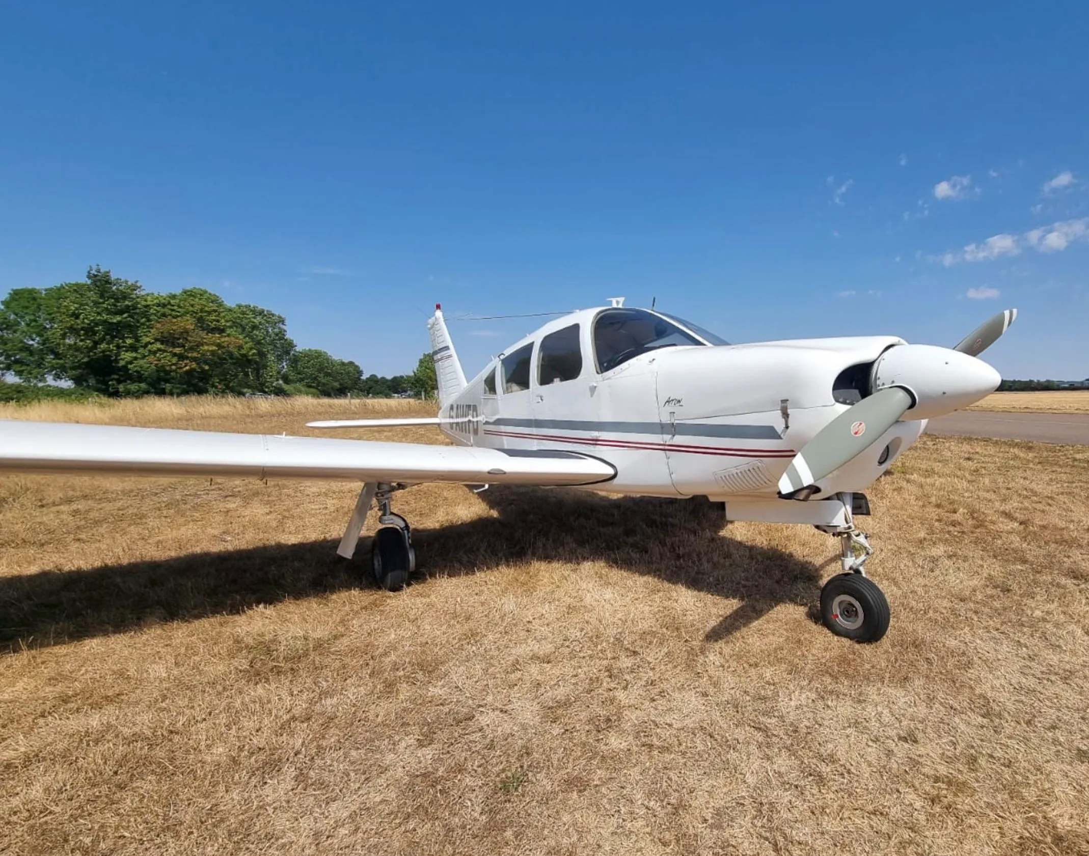 Exterior view of a 1968 Piper PA-28R-180 Arrow.