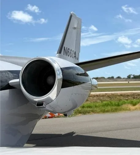 Engine detail of a 1982 CESSNA CITATION II.