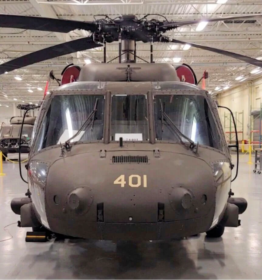 Exterior view of a Sikorsky, UH-60.