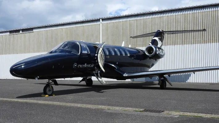 Exterior view of a 2001 Cessna CitationJet.