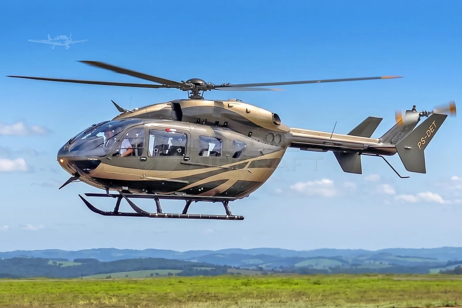 Cockpit and instrument panel of a 2012 EUROCOPTER EC145.