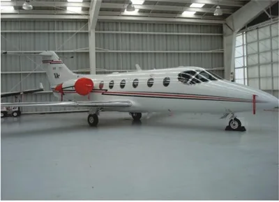 Exterior view of a 2000 Beech jet 400A.