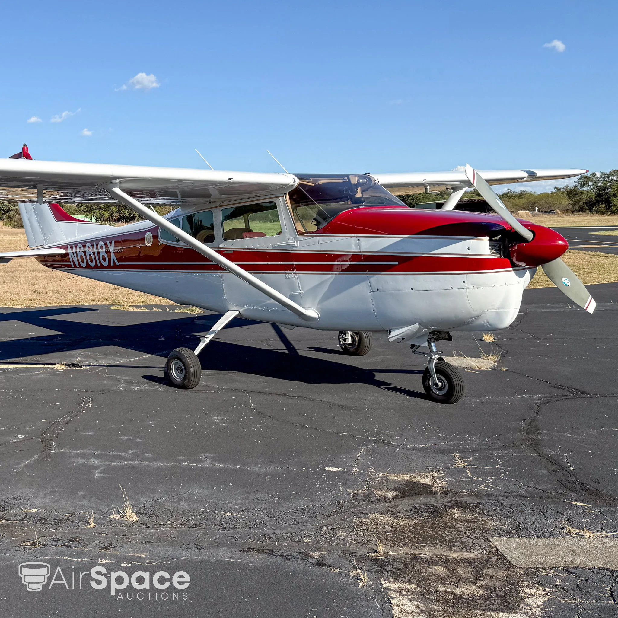 Exterior view of a 1960 Cessna 210A.