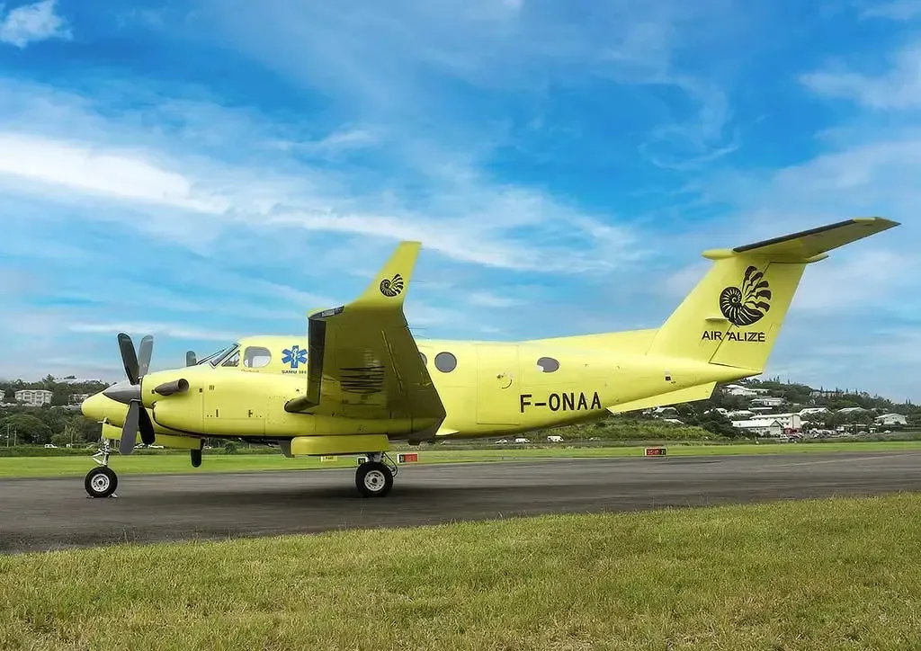 Exterior view of a 2009 Beechcraft King Air B200 SN, BB-2002.