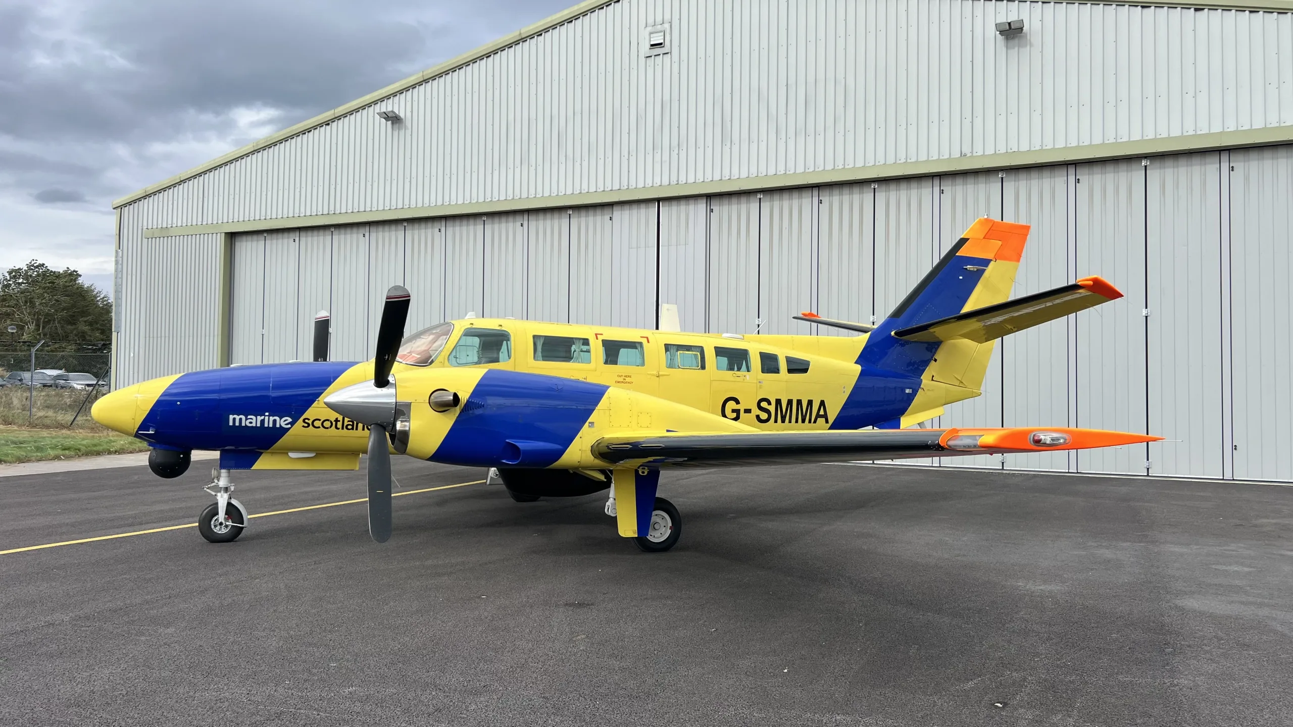 Exterior view of a Cessna Turbo Prop 406.