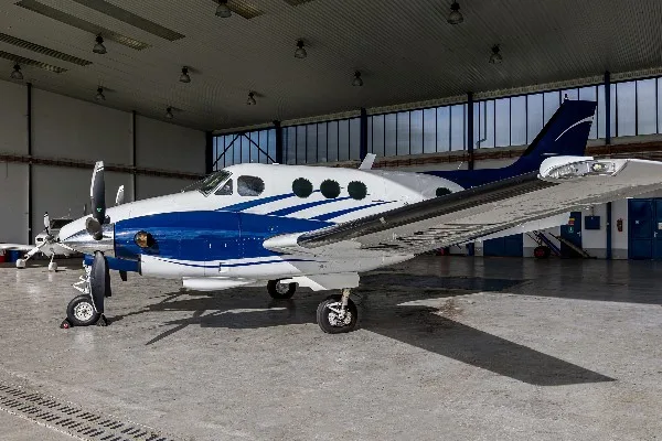 Marketing image of a 1979 Beech King Air C90.